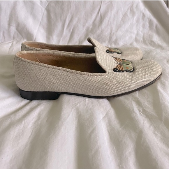 Stubbs and Wootton Butterfly Embroidered Loafers - Picture 2 of 9